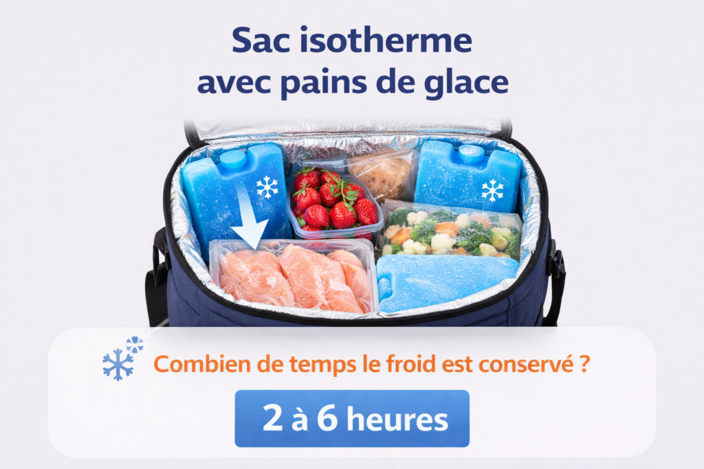 sac isotherme avec pain de glace combien de temps