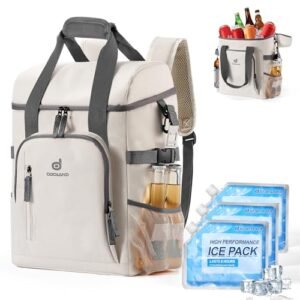 Sac à Dos Isotherme Beige pour Femme 22L