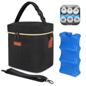 Sac isotherme biberon noir avec pack de glace