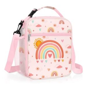 Sac Isotherme Enfant Arc-en-Ciel – Modèle Pastel Rose