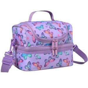 Sac Isotherme Enfant Fille Papillon Violet – Lunch Bag École