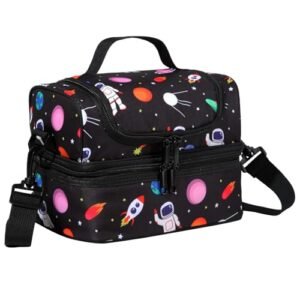 Sac Isotherme Enfant Garçon Espace – Lunch Bag Astronaute Noir