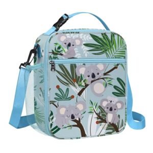 Sac isotherme enfant à motif koala avec bandoulière pour ecole