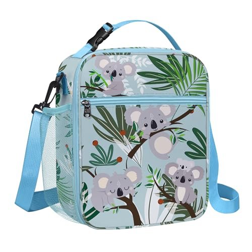 Sac isotherme enfant à motif koala avec bandoulière pour ecole