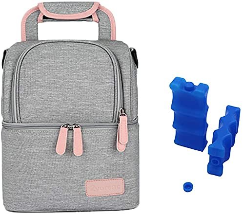 Sac isotherme pour bébé avec double compartiment – Gris