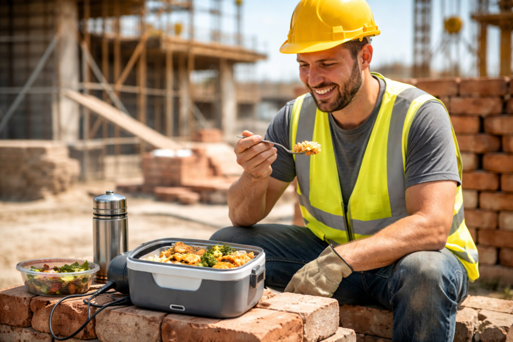 gamelle chauffante chantier repas chaud ouvrier BTP