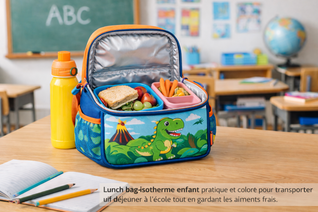 lunch bag isotherme enfant pour transporter repas et goûter à l'école