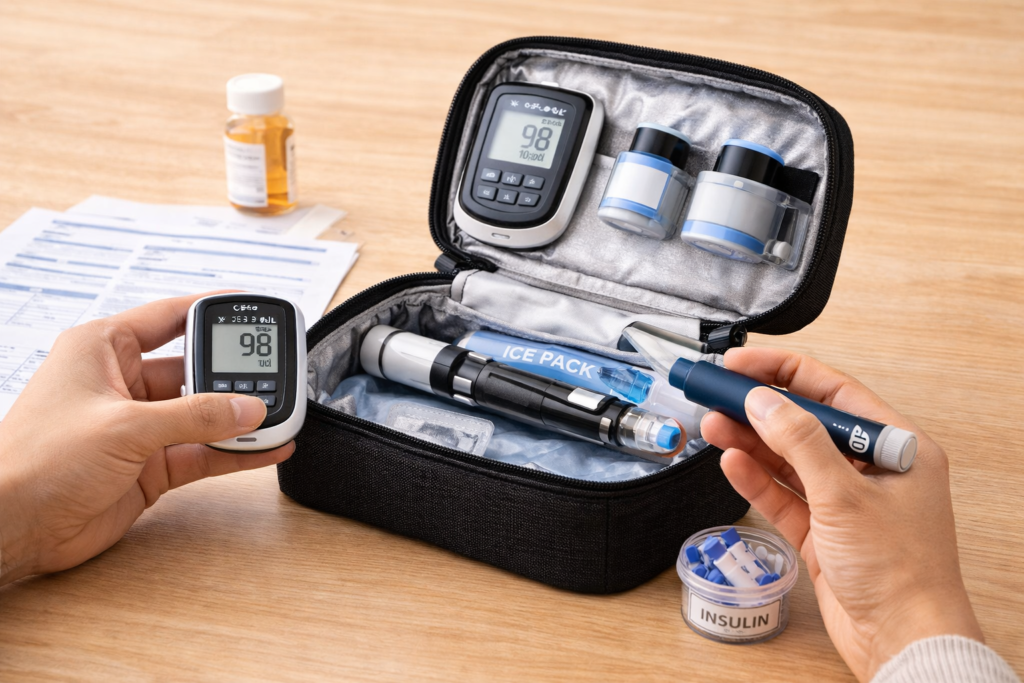 pochette isotherme insuline transport medicament voyage froid