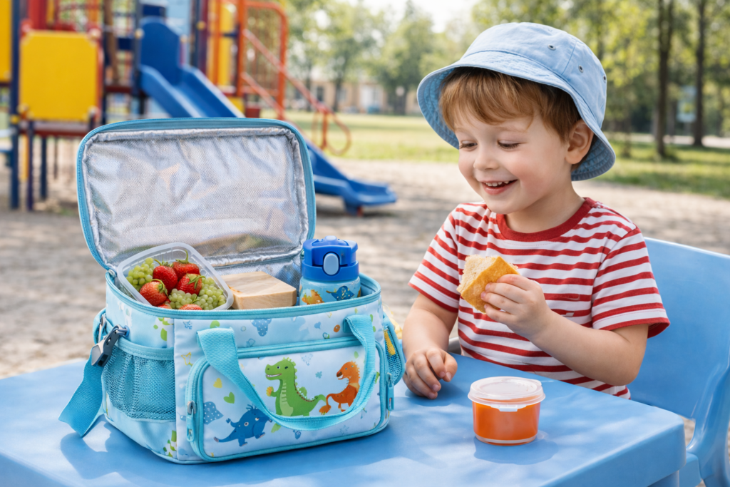 sac isotherme enfant pour goûter et déjeuner à l’école avec lunch box
