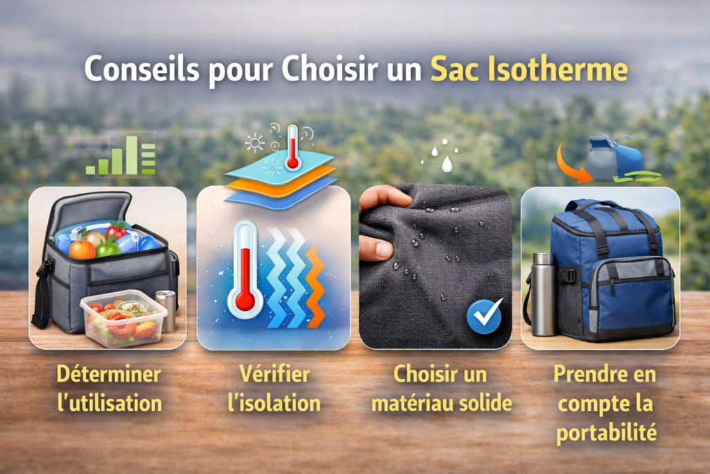 usages sac isotherme travail pique nique randonnee repas+ comparatif de sacs isothermes