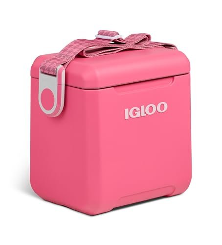Glacière rigide rose 11L – Compacte avec bandoulière Igloo