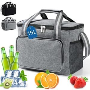 Glacière souple 15 litres, isotherme, étanche et compacte pour repas et pique-nique