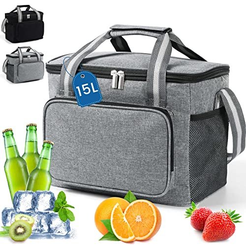 Glacière souple 15 litres, isotherme, étanche et compacte pour repas et pique-nique