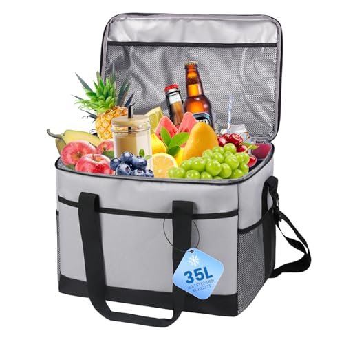 Glacière souple courses 35L isotherme grande capacité pour aliments