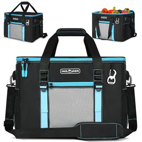 Glacière souple grande capacité 50L isotherme étanche pour camping et pique-nique