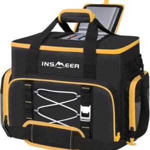 Glacière souple étanche, 45L, isotherme anti-fuite avec fond rigide pour camping et pique-nique