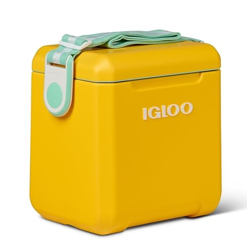 Petite glacière rigide 11L jaune – Compacte avec bandoulière Igloo